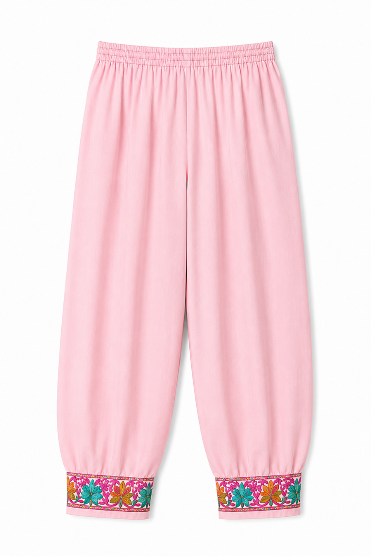 Kashmir Aari cotton Co-Ord Set | Pink